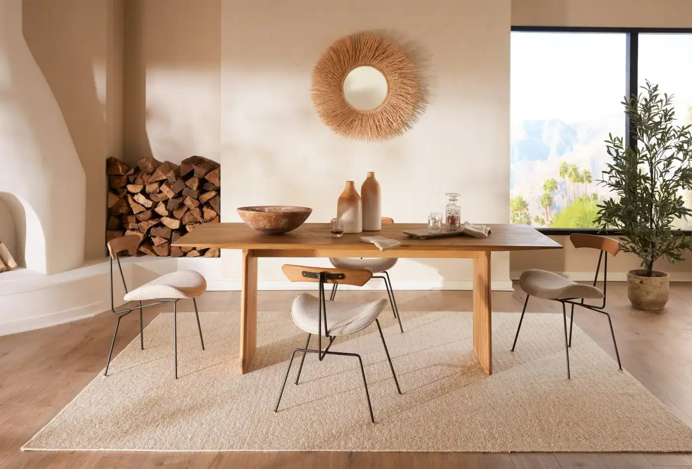 Elysia Rug Sand: Ковер в интерьере