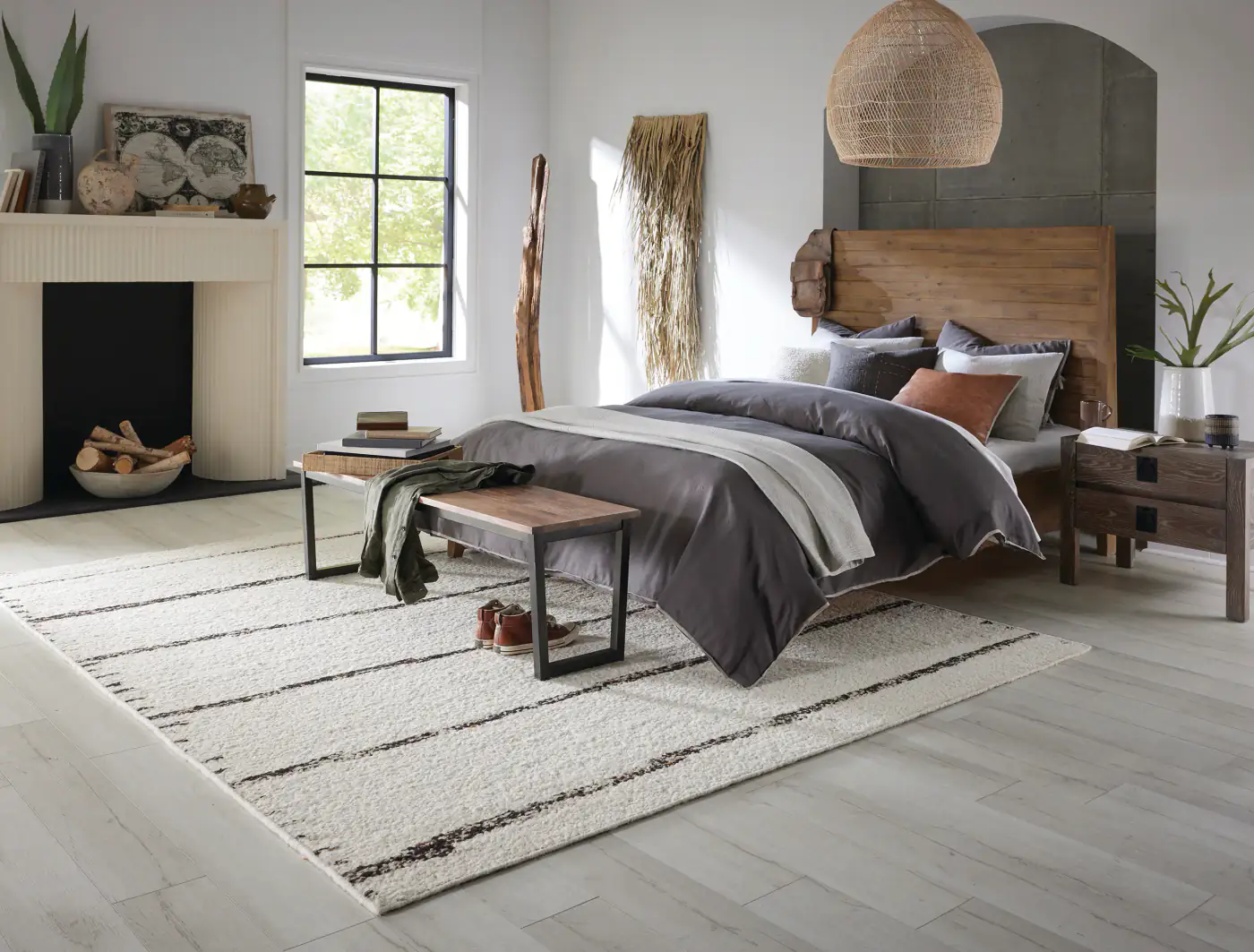Keros Rug KOS01-01 Ivory: Ковер в интерьере