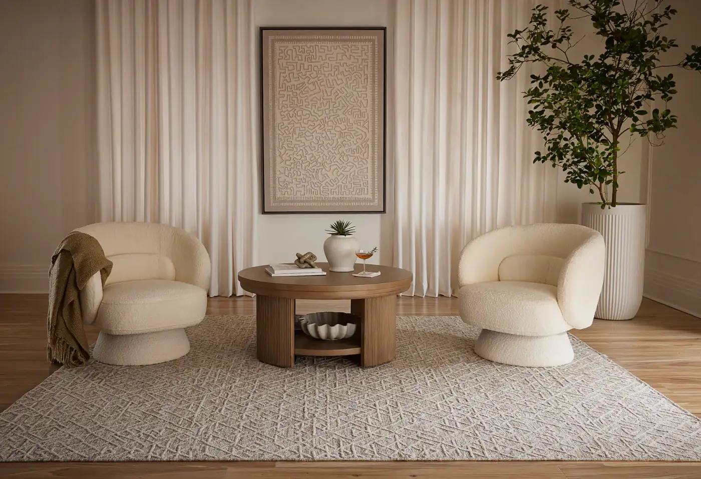 Nectar 5 Rug 03 Beige: Ковер в интерьере